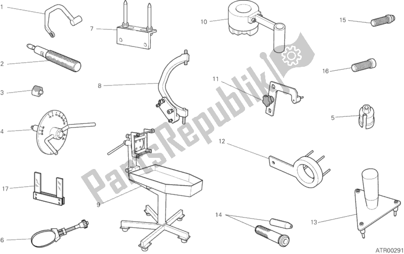 All parts for the 001 - Workshop Service Tools of the Ducati Diavel Carbon Thailand 1200 2014